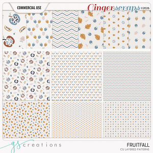 Fruitfall Layered Patterns (CU) by GS Creations