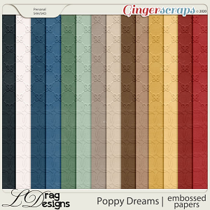 Poppy Dreams: Embossed Papers by LDragDesigns