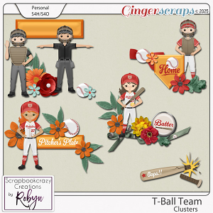 T-Ball Team Clusters by Scrapbookcrazy Creations