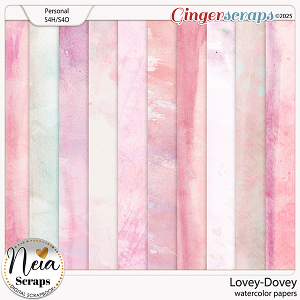 Lovey-Dovey - Watercolor Papers - by Neia Scraps