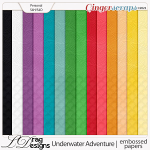 Underwater Adventure: Embossed Papers by LDragDesigns