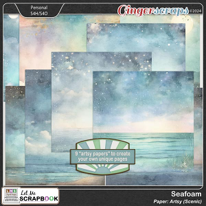 Seafoam Paper-Artsy by Let Me Scrapbook