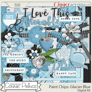 Paint Chips Glacier Blue- Kit by Connie Prince