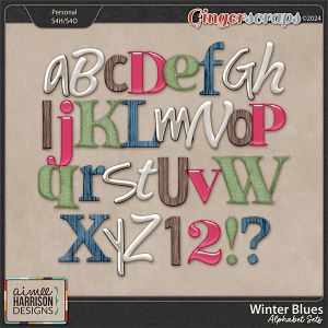 Winter Blues Alphabet Sets by Aimee Harrison