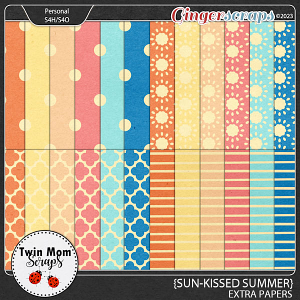 Sun-Kissed Summer - EXTRA PAPERS by Twin Mom Scraps