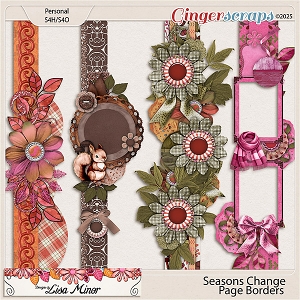 Seasons Change Page Borders from Designs by Lisa Minor