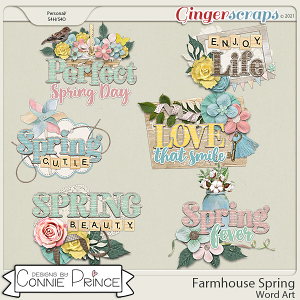 Farmhouse Spring - Word Art Pack by Connie Prince