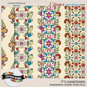 It's Handrawn - CU/PU Layered Patterns by Lisa Rosa Designs