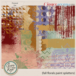 Fall Florals Paint Splatters by Chere Kaye Designs